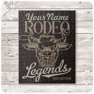 Personalised Rodeo Old West Steer Roping Legends Jigsaw Puzzle