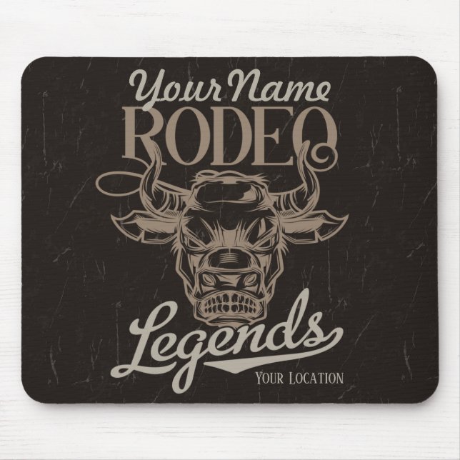 Personalised Rodeo Old West Steer Roping Legends  Mouse Pad (Front)