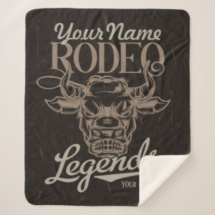 Personalised Rodeo Old West Steer Roping Legends Sherpa Blanket