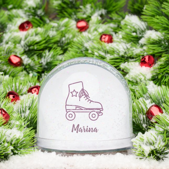 Personalised Roller Skate Snow Globe Gift for Girl (Christmas)