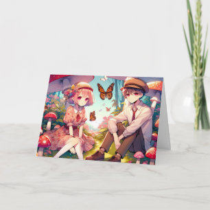 Personalised Romantic Anime Couple Card