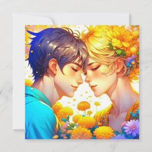 Personalised Romantic Anime Couple Valentine's Day Card