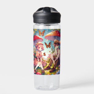 Personalised Romantic Anime Couple  Water Bottle
