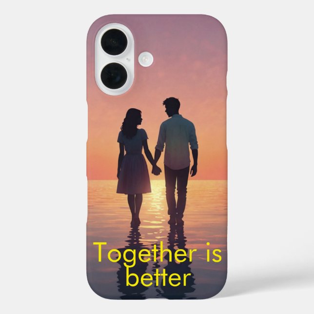 Personalised Romantic Couple Silhouette Case-Mate iPhone Case (Back)