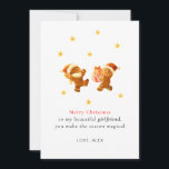 Personalised Romantic Girlfriend Christmas Card<br><div class="desc">Personalised Romantic Girlfriend Christmas Card: Make your girlfriend’s Christmas extra sweet with this cute gingerbread couple holiday card! Featuring two adorable gingerbread cookies surrounded by stars and festive Christmas decorations, this charming design captures the warmth, love, and cosiness of the holiday season. The front includes sweet and loving words —...</div>