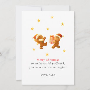 Personalised Romantic Girlfriend Christmas Card