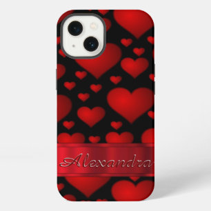 Personalised romantic heart pattern iPhone case