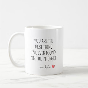 Personalised Romantic Internet Quote Coffee Mug
