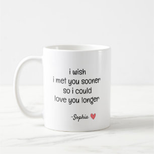 Personalised Romantic Love Quote Coffee Mug