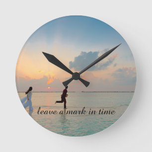 Personalised Romantic Photo Round Clock