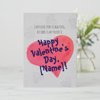 Personalised Romantic Valentine's Day Card