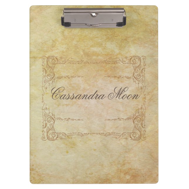 Personalised  Romantic Vintage  Clipboard (Front)