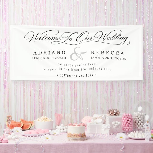 Personalised Romantic Wedding Banner (Party)