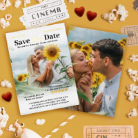Personalised Romcom Poster Photo Save the Date