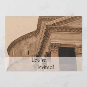 Personalised Rome Pantheon   Italian Dinner Party Invitation