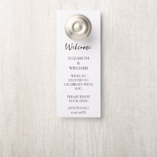 Personalised Room Reserved Minimalist Wedding Door Hanger