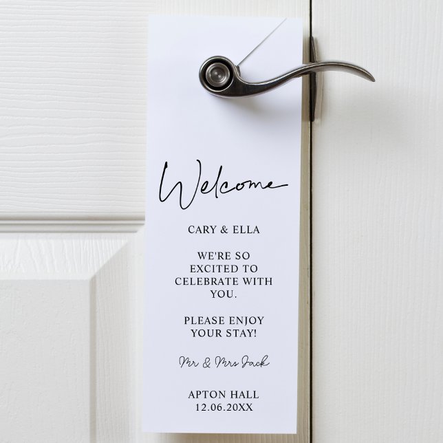 Personalised Room Reserved Minimalist Wedding Door Hanger (Creator Uploaded)