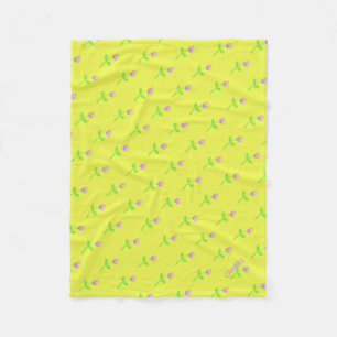 Personalised Rose Bud Pattern Fleece Blanket