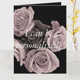 Personalised rose Folded Greeting Card