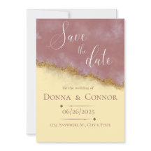 Personalised Rose & Gold Elegant Save the Date