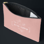 Personalised Rose Gold Floral Hebrew Name  Accessory Pouch<br><div class="desc">This pretty floral Accessory Pouch is the perfect size for pens/pencils, pens and more. It is a terrific (and practical) gift for anyone who loves to stay organised. An original Bat Mitzvah or Morah Gift. Personalise yourself (in under a minute) - with Hebrew name - and your Script message on...</div>