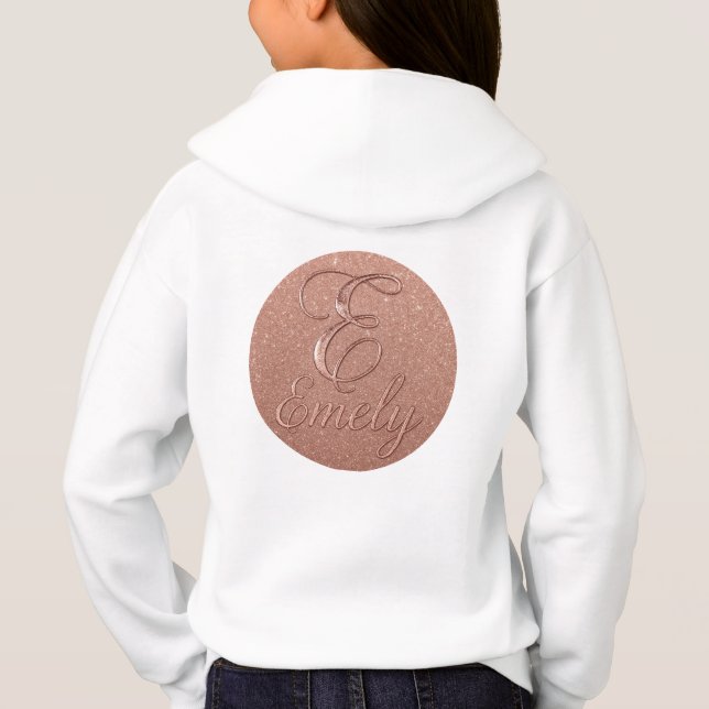 Personalised Rose Gold Glitter Name Design – Emely (Back)