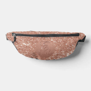 Personalised Rose Gold Glitter Name Design – Emely Bum Bags