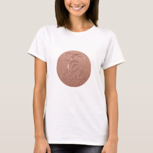 Personalised Rose Gold Glitter Name Design – Emely T-Shirt