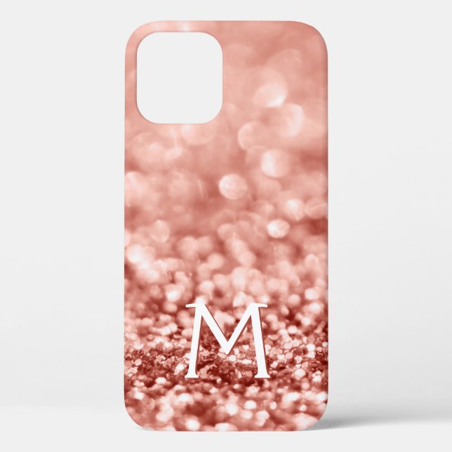 Personalised Rose Gold Glitter Sparkles Case-Mate iPhone Case (Back)