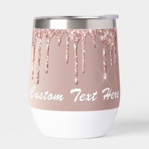 Personalised Rose Gold Glitter Your Custom Text