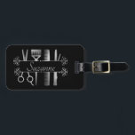 Personalised Rose Gold hair Stylist Hairdresser  Luggage Tag<br><div class="desc">This design may be personalised in the area provided by changing the photo and/or text. Or it can be customised by choosing the click to customise further option and delete or change the colour of the background, add text, change the text colour or style, or delete the text for an...</div>
