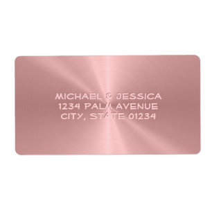 Personalised Rose Gold Metallic Radial Texture