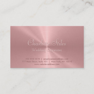 Personalised Rose Gold Metallic Radial Texture Business Card