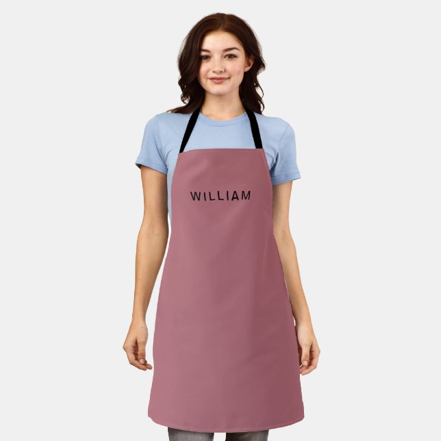 Personalised Rose Gold & Monogram | Elegant Custom Apron (Worn)