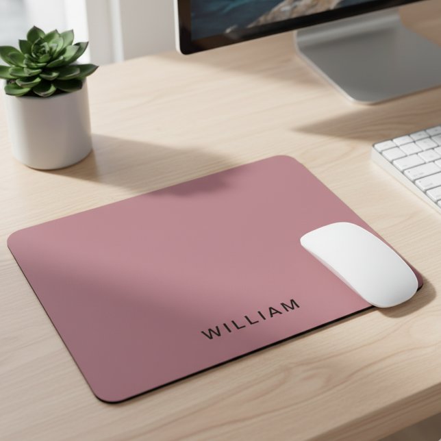 Personalised Rose Gold & Monogram | Elegant Custom Mouse Pad (Creator Uploaded)