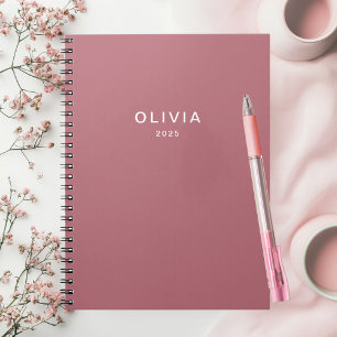 Personalised Rose Gold Monogram Name  Notebook
