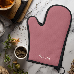 Personalised Rose Gold Monogram  Oven Mitt & Pot Holder Set