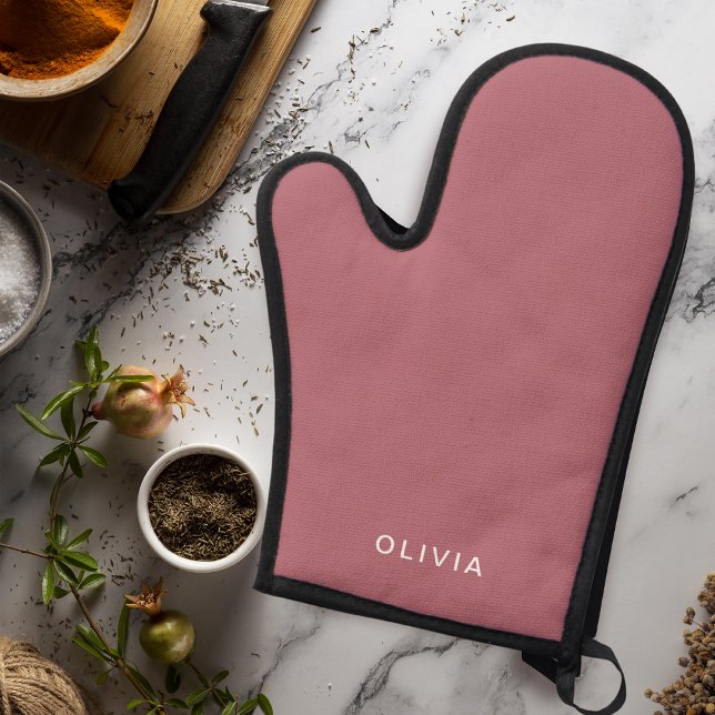 Personalised Rose Gold Monogram  Oven Mitt & Pot Holder Set (Creator Uploaded)