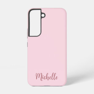 Personalised Rose Gold Script Monogram Name Samsung Galaxy Case