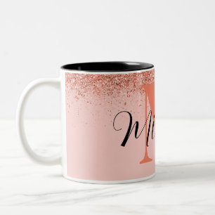 Personalised Rose Gold Vintage Gifts Two-Tone Two-Tone Coffee Mug