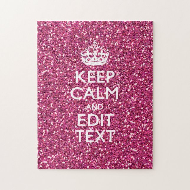 Personalised Rose Keep Calm Decor Jigsaw Puzzle (Vertical)