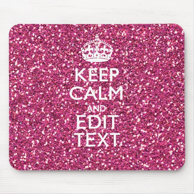 Personalised Rose Keep Calm Decor Mouse Pad (Front)