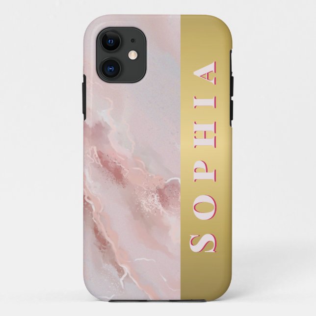 Personalised Rose Marble for Special Occasion Gift Case-Mate iPhone Case (Back)