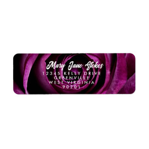 Personalised Rose Petal Return Address Sticker