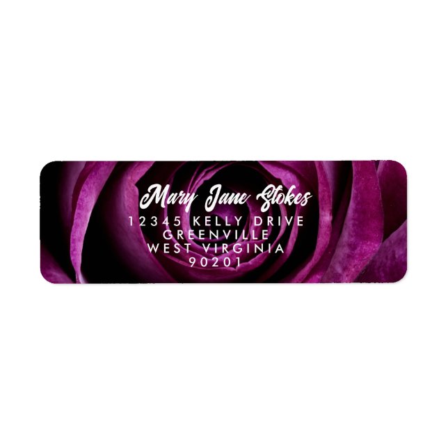 Personalised Rose Petal Return Address Sticker | (Front)