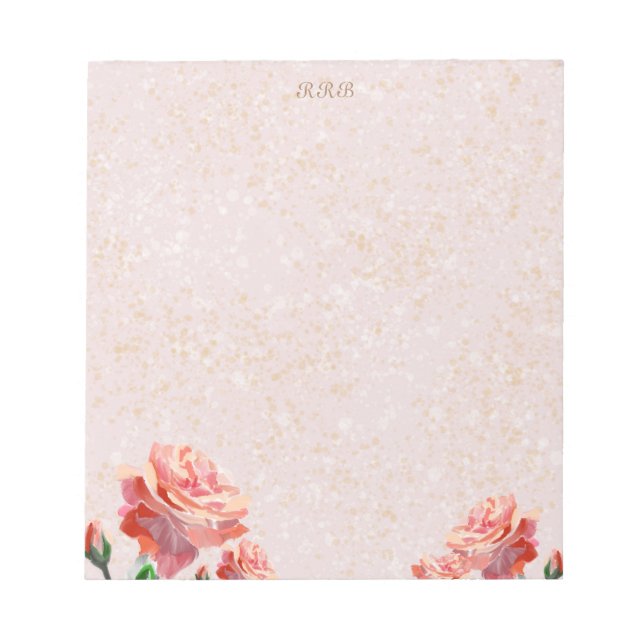 Personalised Roses Notepad (Front)