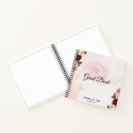 Personalised Roses Wedding Guest Book