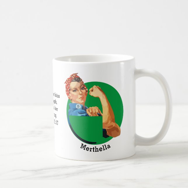 Personalised ROSIE RIVETER Christian  Coffee Mug (Right)