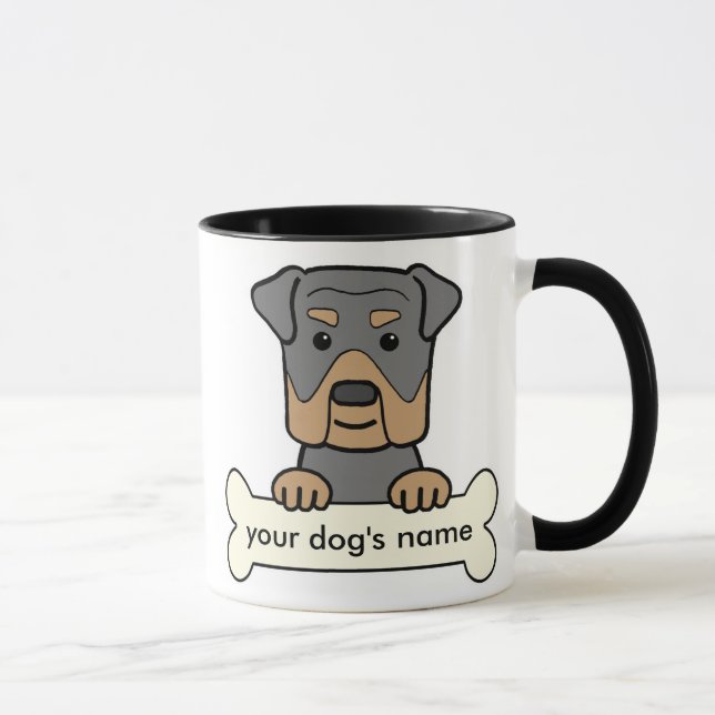 Personalised Rottweiler Mug (Right)