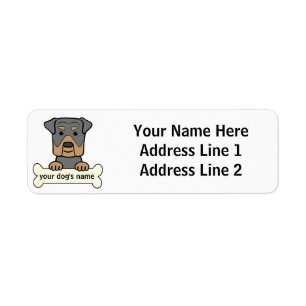 Personalised Rottweiler Return Address Label